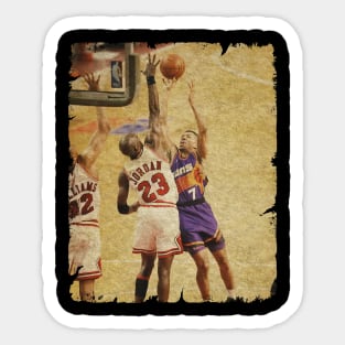 Kevin Johnson vs Michael Jordan in The 1993 NBA Finals Sticker